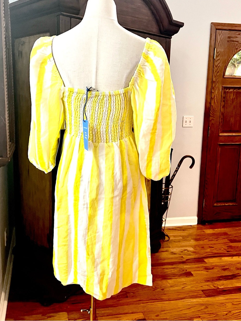NWT, Tuckernuck Eubanks Wimberly Cabana Stripe Annie Smocked Dress, Size Small - Picture 2 of 9